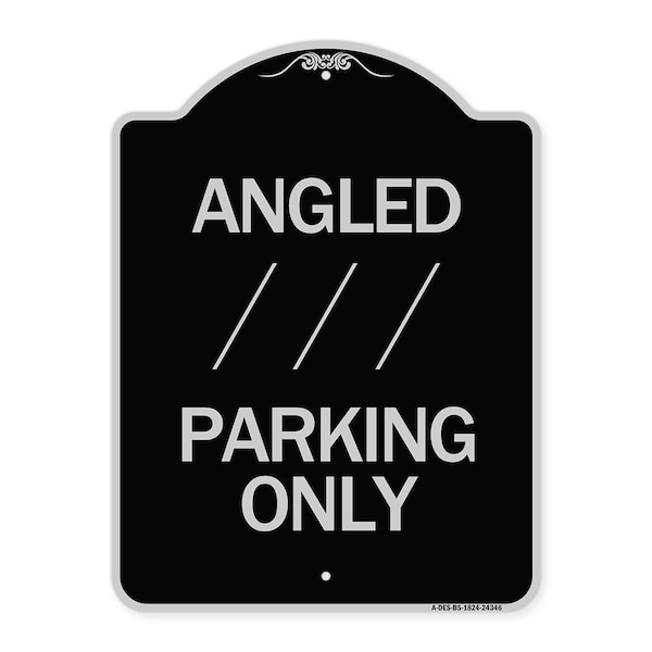 Angle Parking W/ Bidirectional Arrow 1 Heavy-Gauge Aluminum Sign, 24" x 18", BS-1824-24346